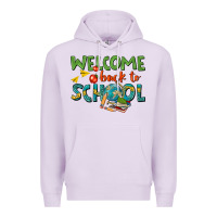 Lilac welcome back to school Premium Hoodie - texasbilliewilder