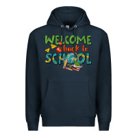 Navy welcome back to school Premium Hoodie - texasbilliewilder