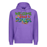 Purple welcome back to school Premium Hoodie - texasbilliewilder