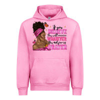 Fuchsia Pink afro woman bun and religion faith prayer Urban Hoodie - texasbilliewilder