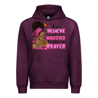Mauve Wine afro woman bun and religion faith prayer Urban Hoodie - texasbilliewilder