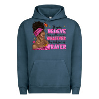 Pigment Midnight Navy afro woman bun and religion faith prayer Urban Hoodie - texasbilliewilder