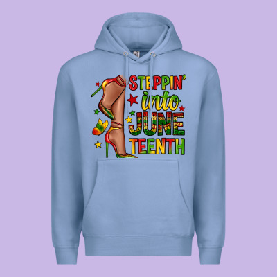 Steppin Into Juneteenth Premium Hoodie Designed By Zillion Design Studio