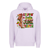 Lilac steppin into juneteenth Premium Hoodie - Zillion Design Studio