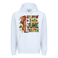 White steppin into juneteenth Premium Hoodie - Zillion Design Studio