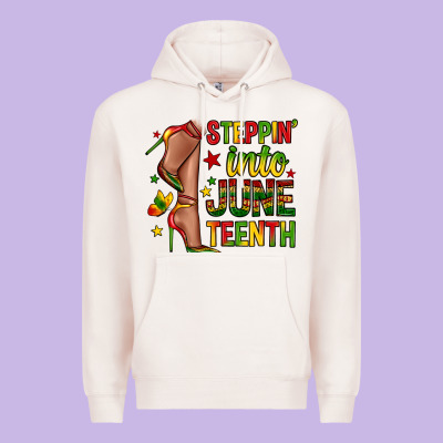 Steppin Into Juneteenth Premium Hoodie Designed By Zillion Design Studio