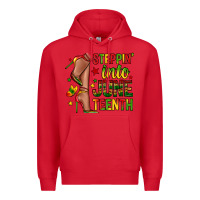 Red steppin into juneteenth Premium Hoodie - Zillion Design Studio