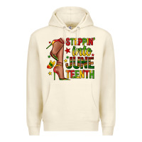 Sandshell steppin into juneteenth Premium Hoodie - Zillion Design Studio