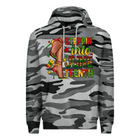 Slate Camo steppin into juneteenth Premium Hoodie - Zillion Design Studio