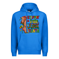 True Royal steppin into juneteenth Premium Hoodie - Zillion Design Studio
