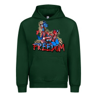 Forest Green freedom rock hand Urban Hoodie - Zillion Design Studio