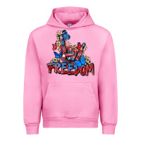 Fuchsia Pink freedom rock hand Urban Hoodie - Zillion Design Studio