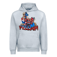 Heather Grey freedom rock hand Urban Hoodie - Zillion Design Studio