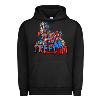 Pigment Black freedom rock hand Urban Hoodie - Zillion Design Studio