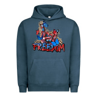 Pigment Midnight Navy freedom rock hand Urban Hoodie - Zillion Design Studio