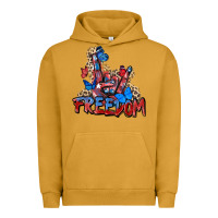 Pigment Peanut Butter freedom rock hand Urban Hoodie - Zillion Design Studio