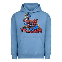 Pigment Pebble Blue freedom rock hand Urban Hoodie - Zillion Design Studio
