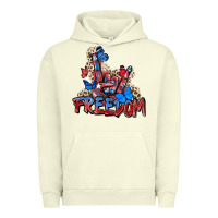 Pigment Pistachio freedom rock hand Urban Hoodie - Zillion Design Studio