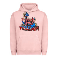 Pigment Salmon freedom rock hand Urban Hoodie - Zillion Design Studio