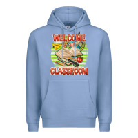 Colony Blue welcome to our classroom Premium Hoodie - texasbilliewilder