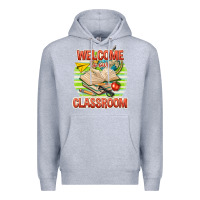 Heather Grey welcome to our classroom Premium Hoodie - texasbilliewilder