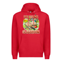 Red welcome to our classroom Premium Hoodie - texasbilliewilder