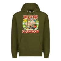 Army Green welcome to our classroom Premium Hoodie - texasbilliewilder