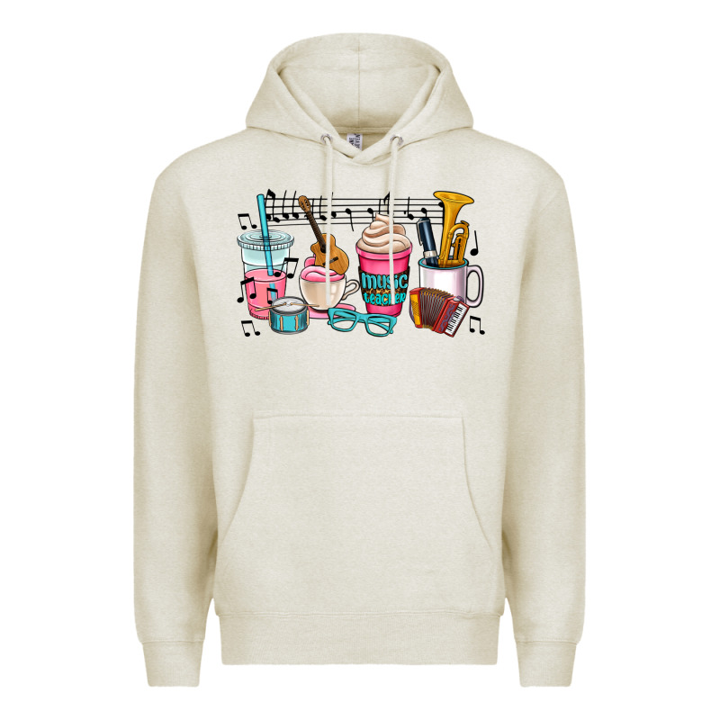 Music Teacher Premium Hoodie by AdoDesignShop | Teevron