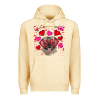 Pina Colada valentine's day  pug Premium Hoodie - RanaPortraitStore