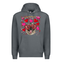 Rock valentine's day  pug Premium Hoodie - RanaPortraitStore