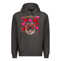 Smoke valentine's day  pug Premium Hoodie - RanaPortraitStore