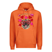 Carrot valentine's day  pug Premium Hoodie - RanaPortraitStore