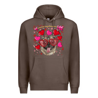 Coffee valentine's day  pug Premium Hoodie - RanaPortraitStore