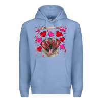 Colony Blue valentine's day  pug Premium Hoodie - RanaPortraitStore