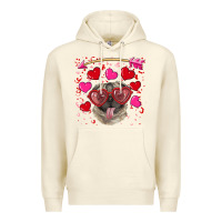 Sandshell valentine's day  pug Premium Hoodie - RanaPortraitStore