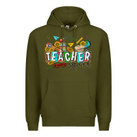 Army Green western teacher squad Premium Hoodie - texasbilliewilder