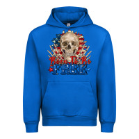 Cobalt born to be free skeleton Urban Hoodie - Zillion Design Studio