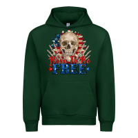 Forest Green born to be free skeleton Urban Hoodie - Zillion Design Studio