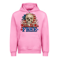 Fuchsia Pink born to be free skeleton Urban Hoodie - Zillion Design Studio