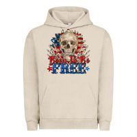 Pigment French Oak born to be free skeleton Urban Hoodie - Zillion Design Studio