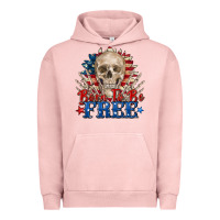 Pigment Salmon born to be free skeleton Urban Hoodie - Zillion Design Studio