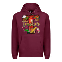 Burgundy western teacher Premium Hoodie - texasbilliewilder