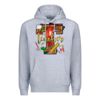 Heather Grey western teacher Premium Hoodie - texasbilliewilder
