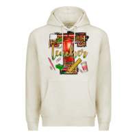 Oatmeal Heather western teacher Premium Hoodie - texasbilliewilder