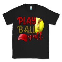 Black Play Ball Y'all Softball Classic Tee - BundleAndBundleShop
