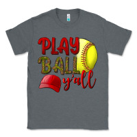 Charcoal Heather Play Ball Y'all Softball Classic Tee - BundleAndBundleShop