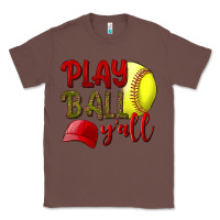 Chestnut Play Ball Y'all Softball Classic Tee - BundleAndBundleShop