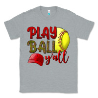 Heather Grey Play Ball Y'all Softball Classic Tee - BundleAndBundleShop