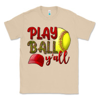 Mushroom Play Ball Y'all Softball Classic Tee - BundleAndBundleShop