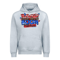 Heather Grey boom boom mama Urban Hoodie - Zillion Design Studio